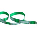 Лента атласная с рисунком 12.0 мм / 22.8 метров, F40/134 Цветы/зеленый, Gamma ALP-124