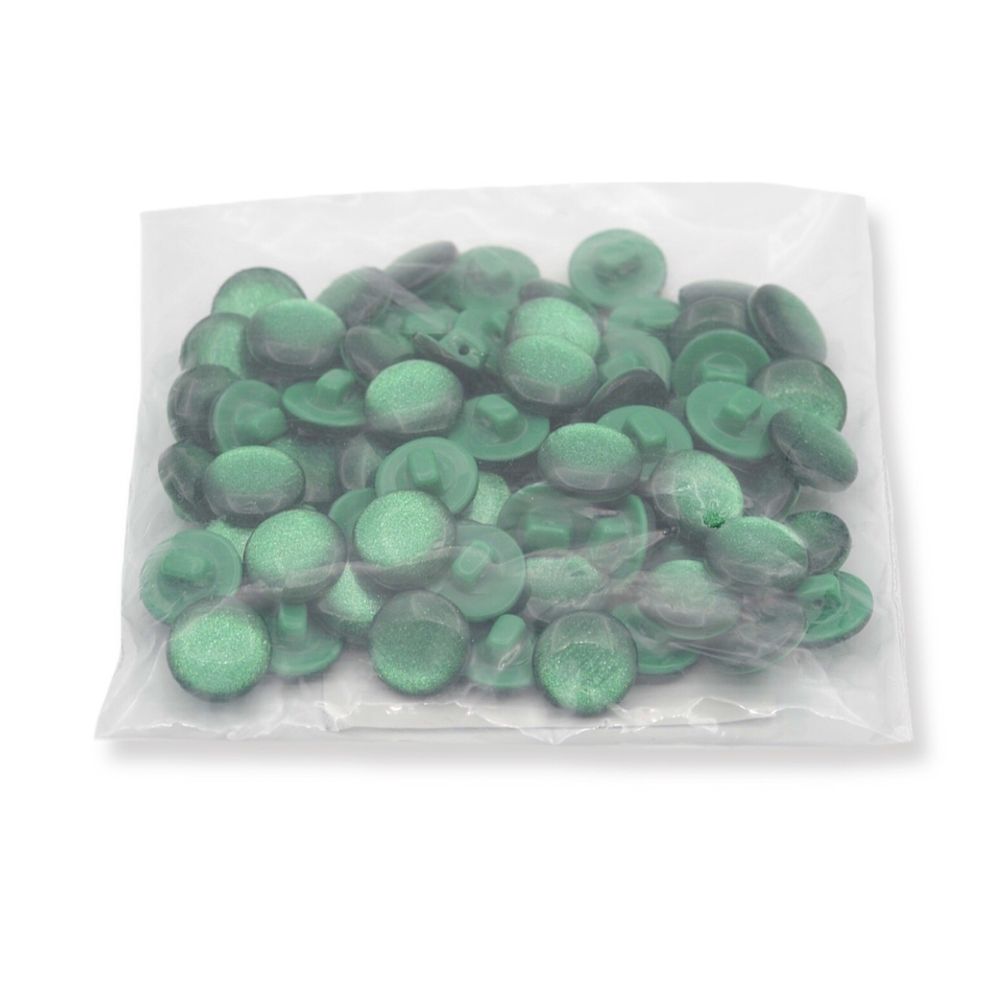 Пуговицы на ножке 18L (11мм), пластик (col.15 т.зеленый), 72 шт, CR P-45