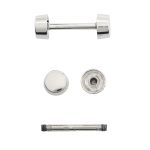 Шпилька для сумки металл L-20мм/10мм с таблеткой ⌀10мм, никель ГР, 66779, 10 шт