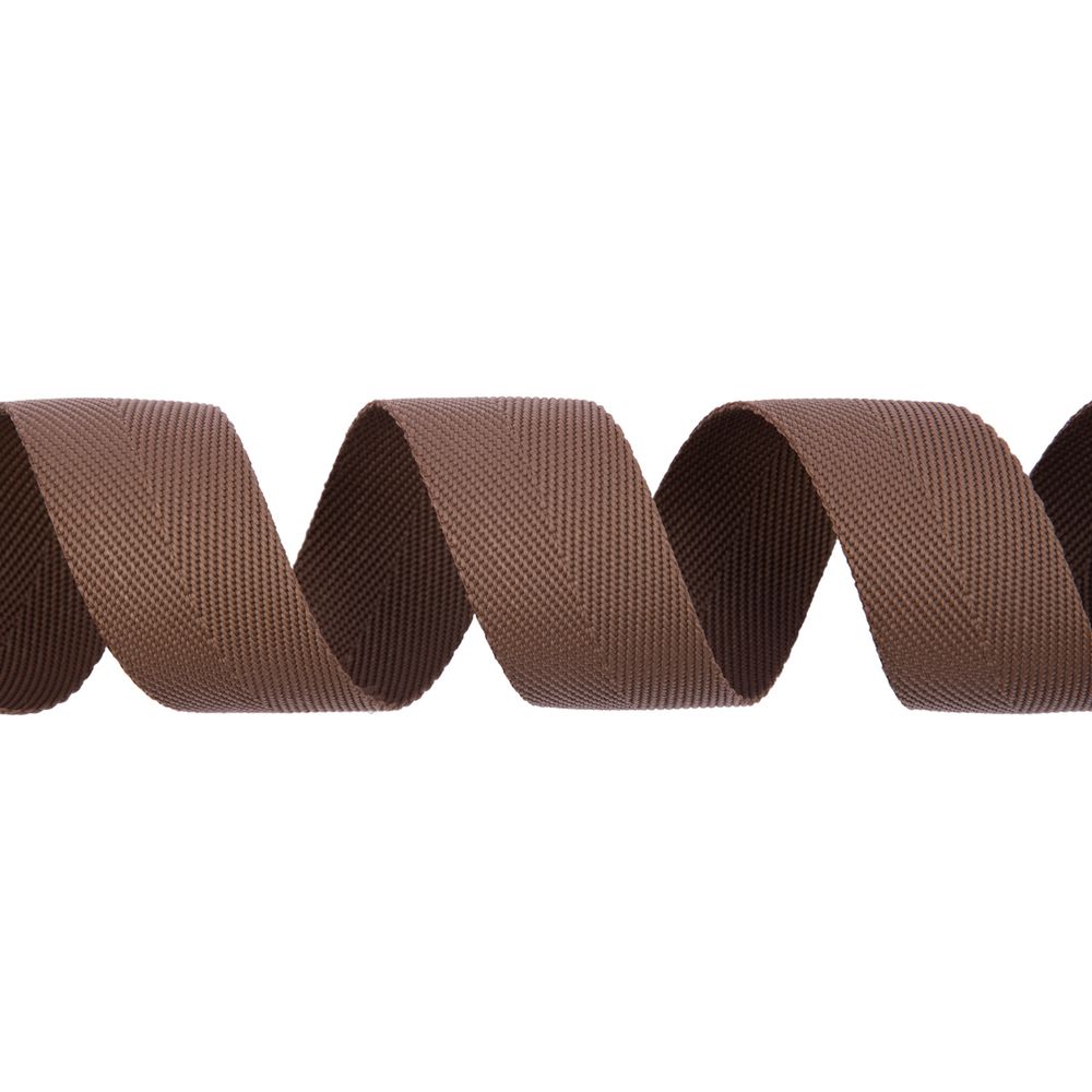 Стропа (ременная лента) 40 мм / 25 метров, толщ. 1.44 мм, [14.4 г/пог.м], 100% п/п, рис. 3114, коричневый, Gamma С1594Г17