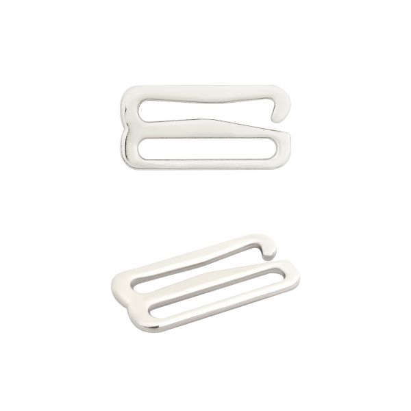 Крючки для бюстгальтера металл 20.0 мм, 50 шт, никель, Globus