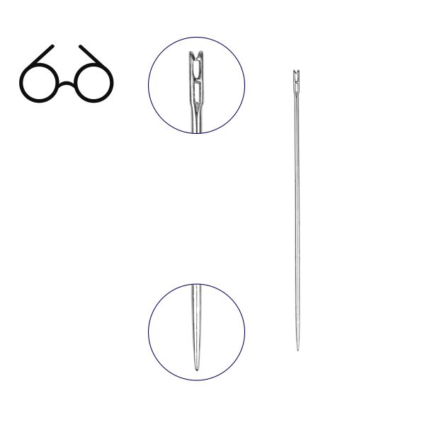 Иглы ручные для слабовидящих №5-9, 6 шт, P, Gamma N-004