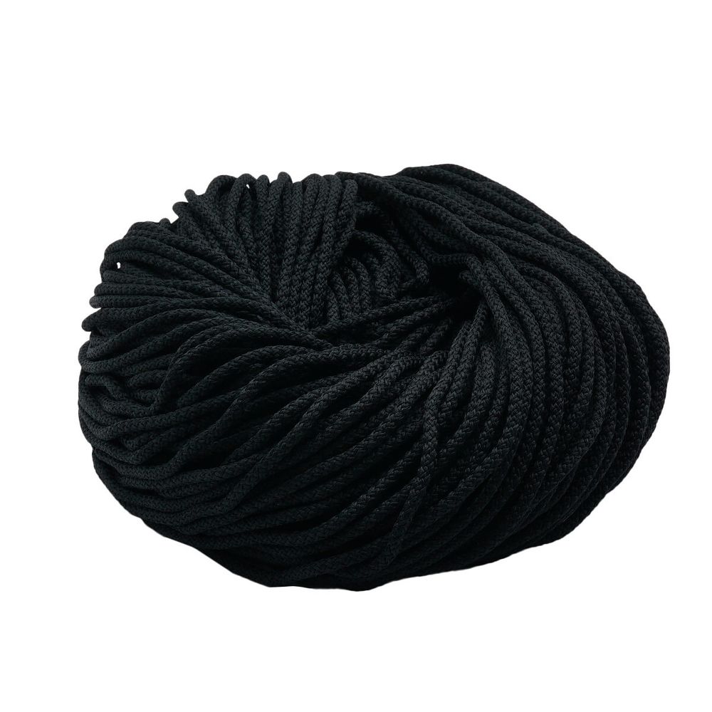 Шнур плетеный ⌀4.0-5.0 мм / 100 метров, 005 черный