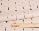 Ткань для пэчворка Peppy Лесные жители, отрез 50х55 см, 146 г/м², ЛЖ-07 бежевый, Peppy