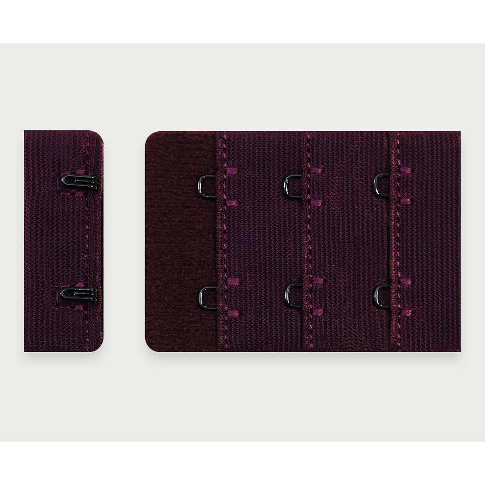 Застежки для бюстгальтера текстильные 2х3, 38 мм, 25 шт, 076 сливовое вино, Arta