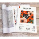 Набор для вышивания нитками LetiStitch L9949, Маковые глазки 24х24см