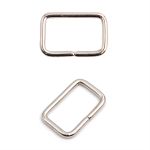 Рамка прямоугольная металл 20,5 мм (25,5, 17 мм, d-2,5 мм), никель, 50 шт