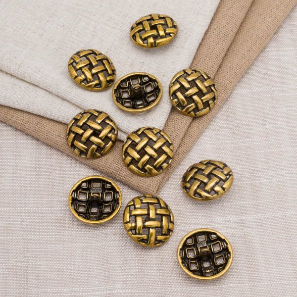 Пуговицы на ножке 36L=23 мм, металл, Bronze (бронза), 10 шт, MP11