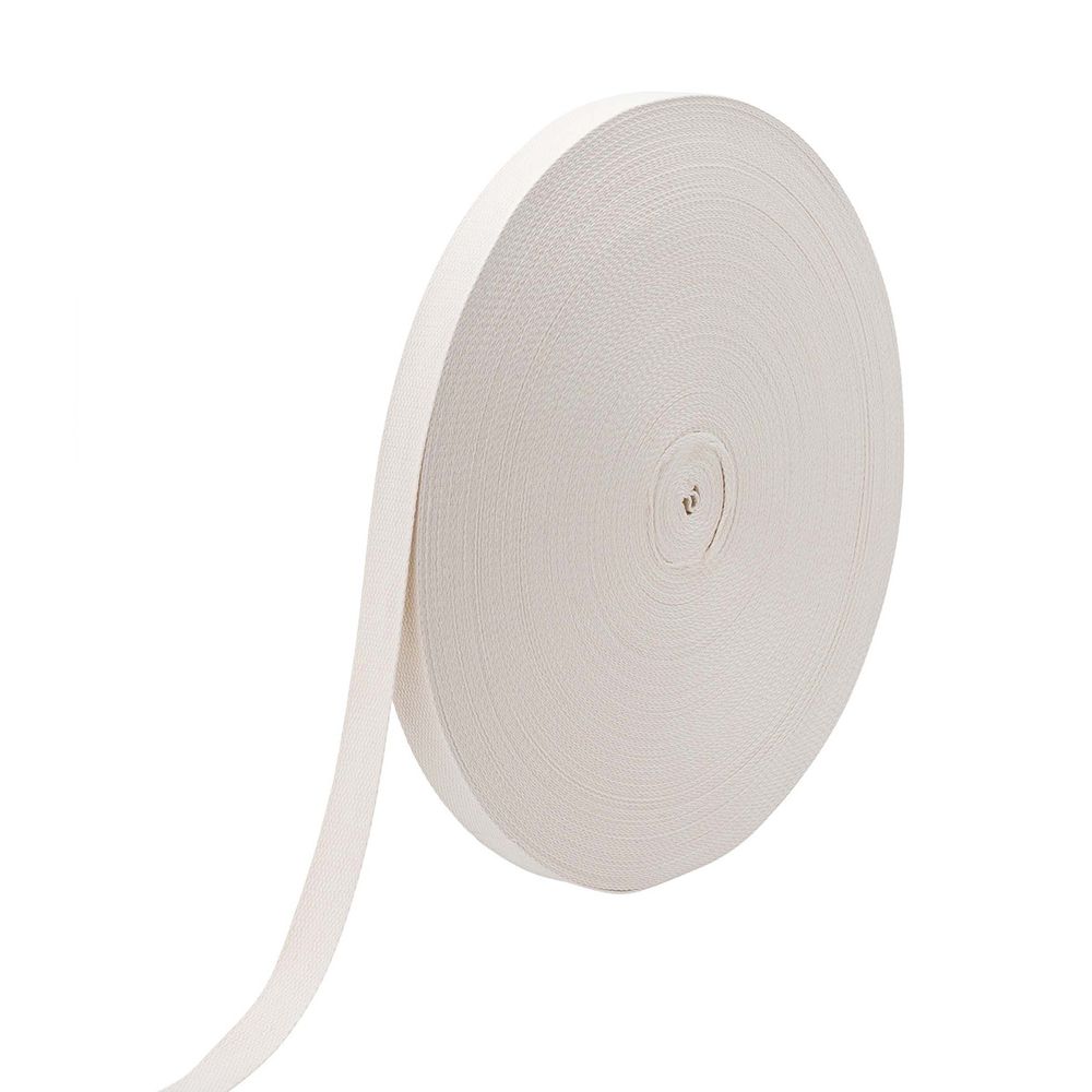 Стропа (ременная лента) 26 мм / 100 метров, [17.55 г/пог.м], матовая, имитация хлопка, 05 молочный, 3Al357