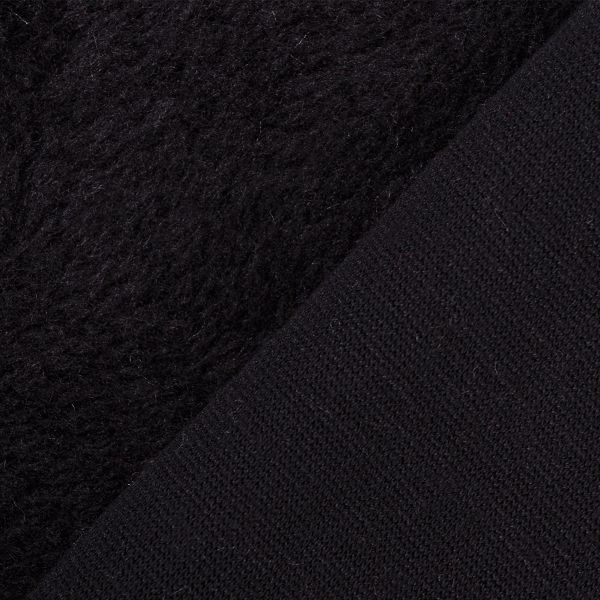 Плюш (ткань) трикотажный 390 г/м², 160 см / рул. 5 метров, черный, Gamma PLF