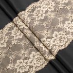 Кружево бельевое эластичное 180 мм / 3.4 метра, цвет телесный