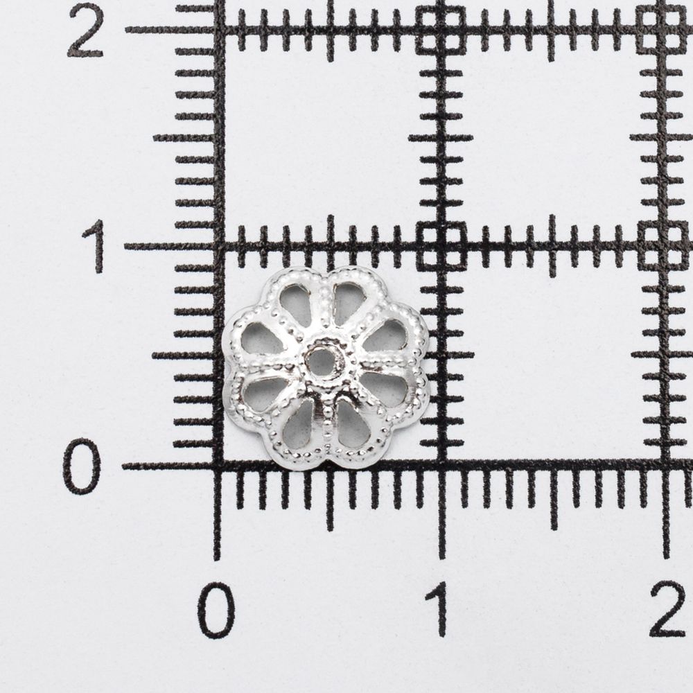 Шапочка для бусин, 10мм 50 шт/упак, Astra&Craft (Никель), 4AR198