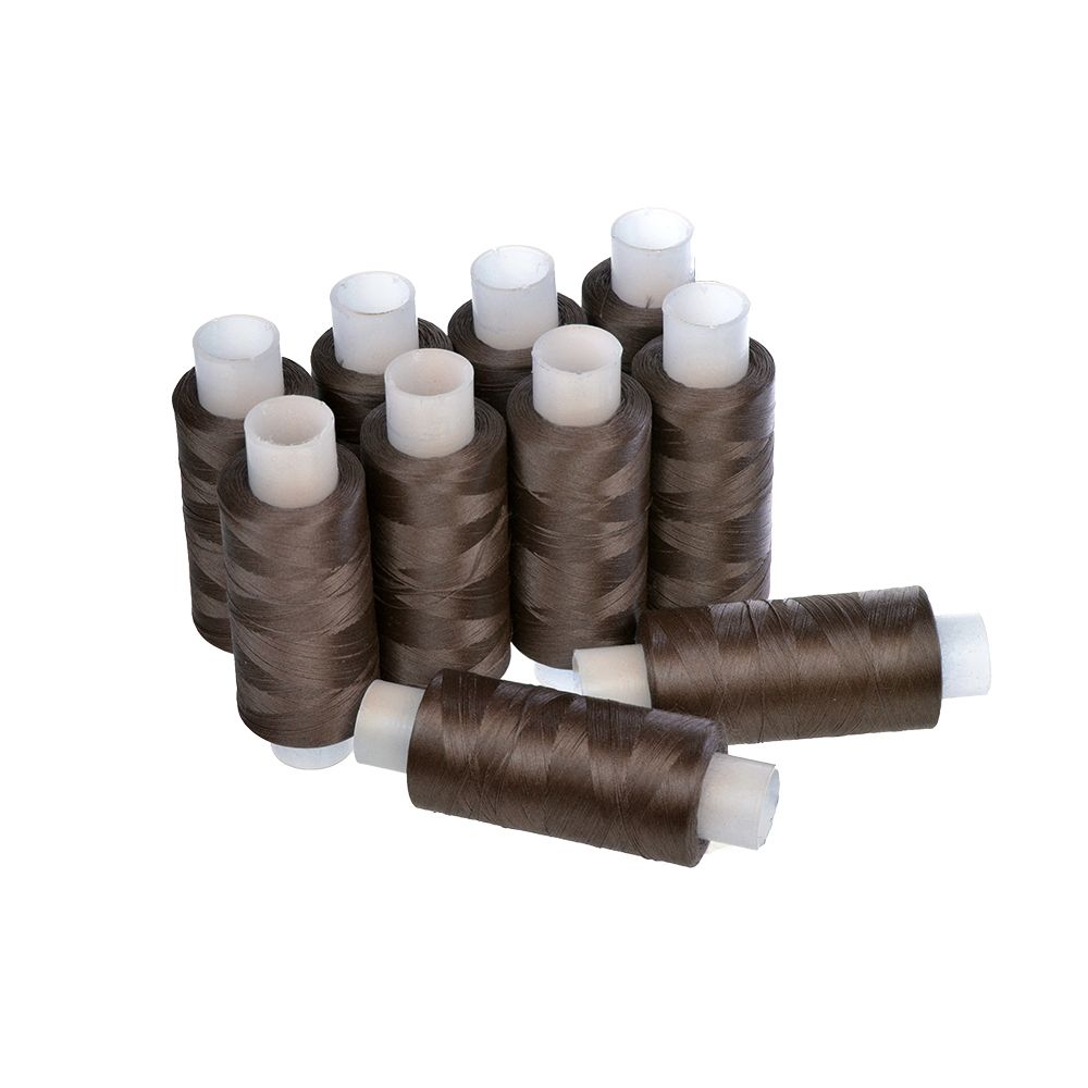 Нитки оверлочные 10кат. 200м т.коричневый