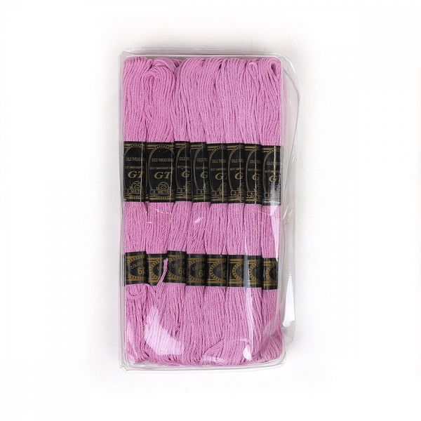 Мулине Ideal, цв.608 розовый, 24 мотка по 8 метров