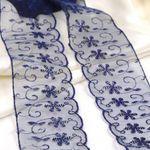 Кружево капроновое 65 мм / 13.7 м, 30011 цв.154 т.синий, Kruzhevo