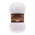Пряжа Alize (Ализе) Angora Gold Simli / уп.5 мот. по 100 г, 500м, 055 белый A