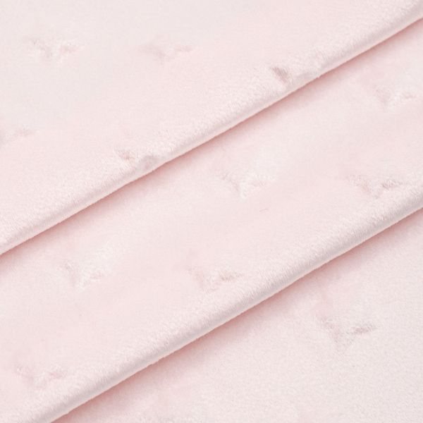 Плюш (ткань) Звезды 240 г/м², 45х50 см, ворс 2,5мм, розовый