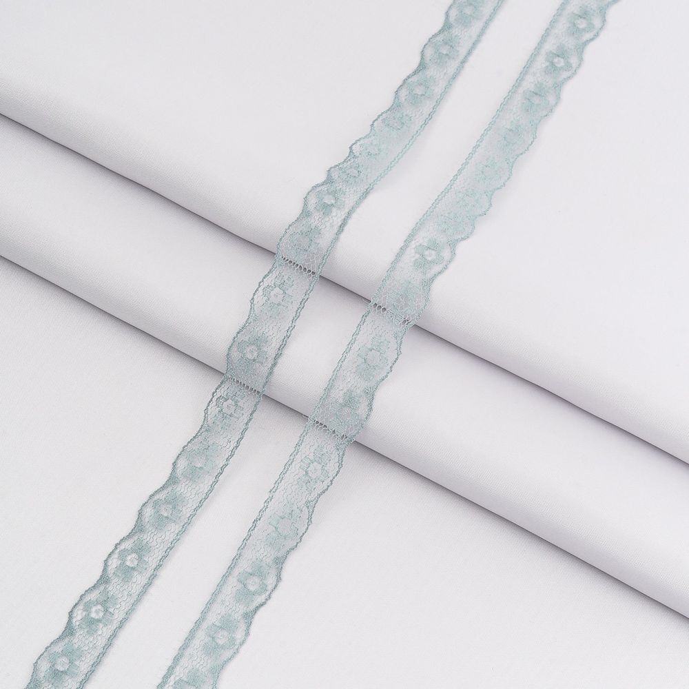 Кружево капроновое 14 мм / 30 метров, 136-1, 100% п/э, цв. серый, 26763