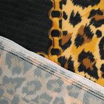 Сетка бельевая эластичная 120 г/м², шир.150 см / 1 метр, принт леопард, T-0896, цв.1 черный+оранжевый /T-0896.1/1/