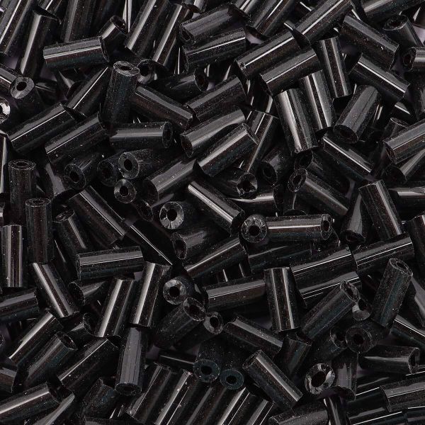 Стеклярус Astra&Craft 5 мм, 150 г (10х15 г), цв. 49 черный/непрозрачный