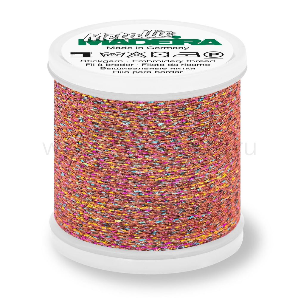Нитки вышивальные металлизированные Madeira Metallic №40, 200 м, цв. 274, 9842, 5 катушек