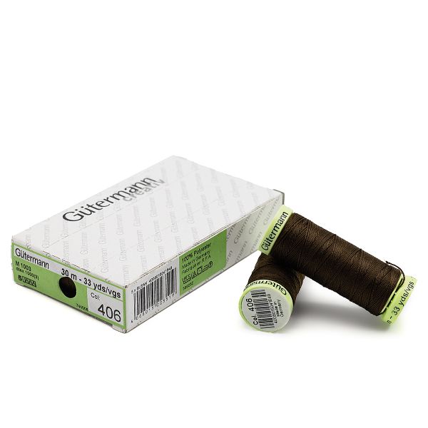 Нитки отделочные Gutermann Top Stitch, 30м, 406 шоколад, 5 катушек
