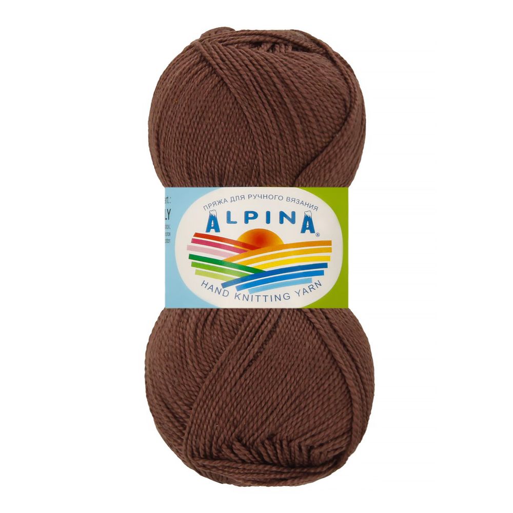 Пряжа Alpina Holly / уп.10 мот. по 50г, 200м, 923 серо-коричневый