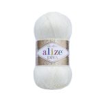 Пряжа Alize (Ализе) Diva / уп.5 мот. по 100 г, 350м, 1055 сахарно-белый A