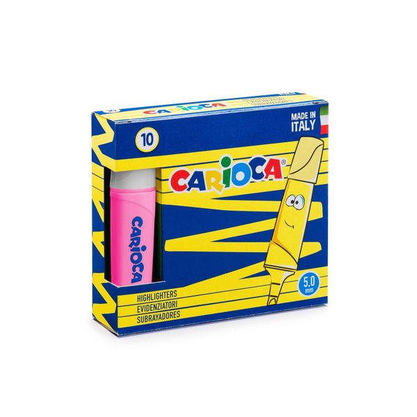 Текстовыделители Memolight 5 мм, перо круглое, 10 шт, 42875/36 розовый, Carioca