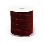 Лента бархатная (тесьма) 20.0 мм / 22.86±1 метров, арт.20VR44 нейлон цв.бордо