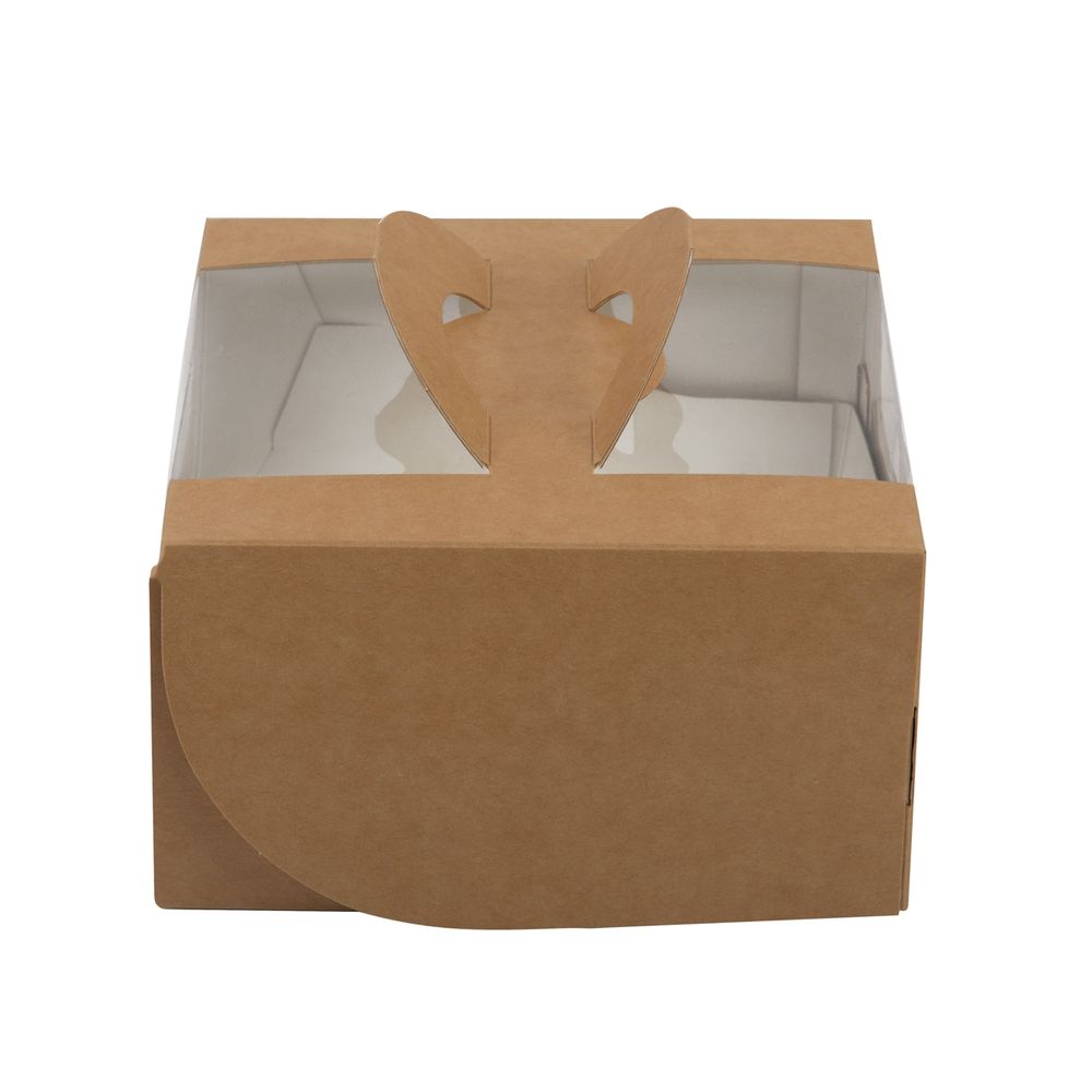 Коробка для мини-торта 14х14х8 см, крафт, S-Chief CBC-014