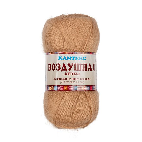 Пряжа Камтекс КТ Воздушная 50% акрил, 25% шерсть, 25% мериносовая шерсть, 5 шт, х100 г 370 м, 020 эвкалипт, Камтекс Воздушная