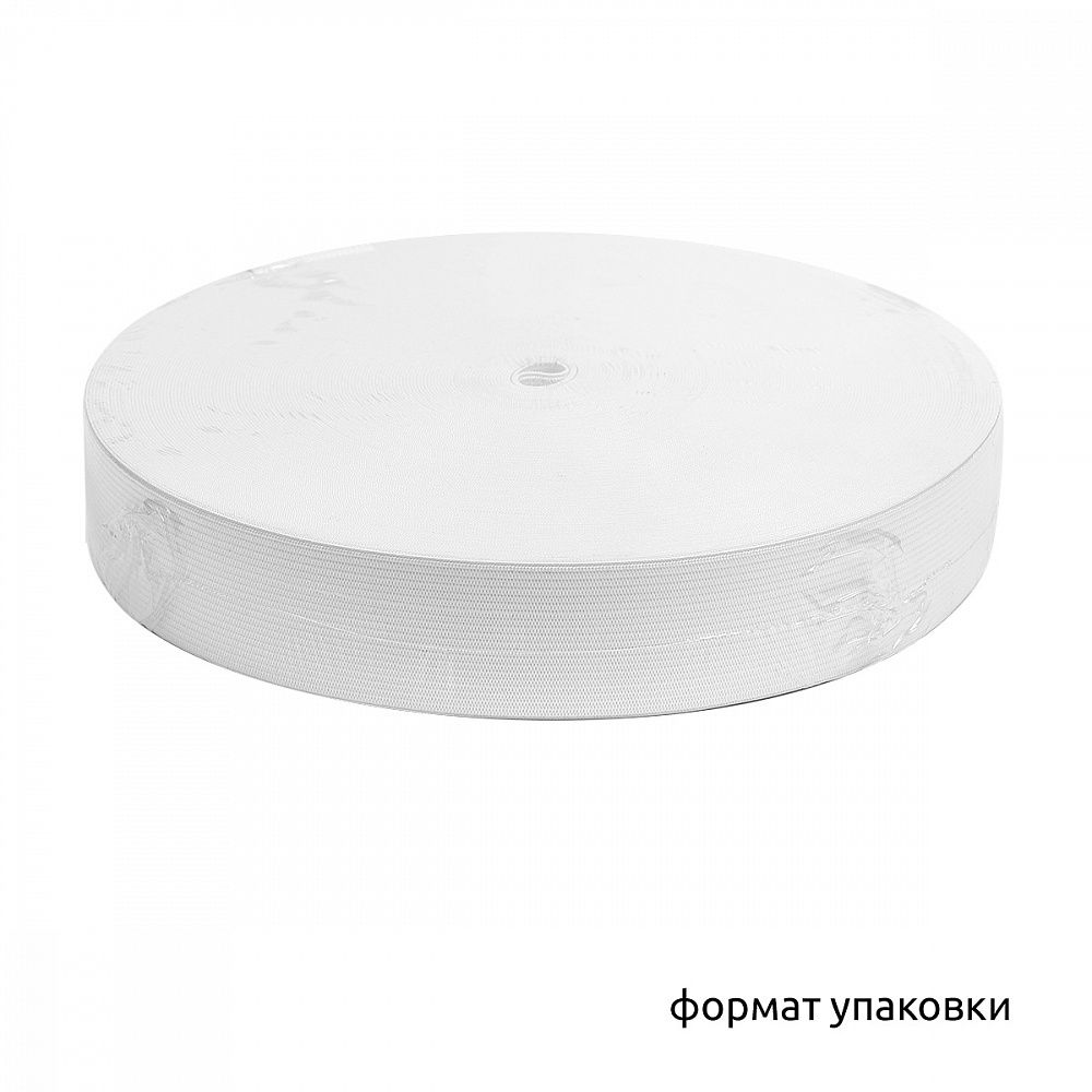 Резинка вязаная 35.0 мм / 40 метров, стандартная 3.9 г/п.м., белый