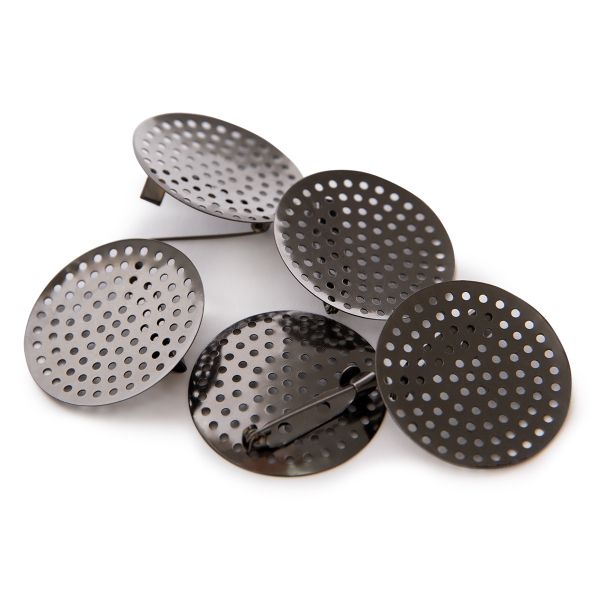 Заготовки для броши 3 см, 5 шт, №03 черн.никель, Zlatka DC-321/5