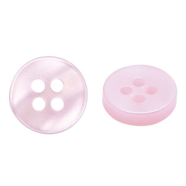 Пуговицы 4 прокола 18L (11мм), пластик (col.08 розовый), CN_2846, 72 шт