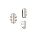 Замок-слайдер магнитный для украшений 10х14 мм, 10 шт (5х2 шт), 01 под серебро, Zlatka FMK-M06