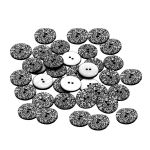 Пуговицы 2 прокола 24L, (Black (черный)), 36 шт /TOS/