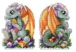 Набор для вышивания нитками МП Студия (Жар-птица), Новогодний дракончик, 13х9 см