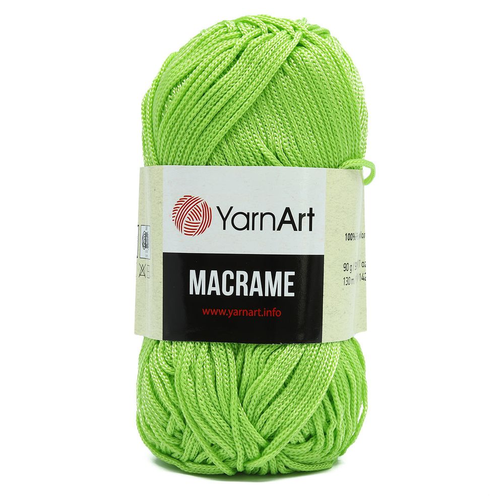 Пряжа YarnArt (ЯрнАрт) Macrame / уп.6 мот. по 90 г, 130м, 150 св-зеленый