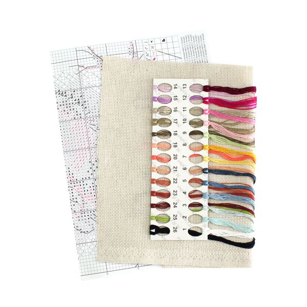 Набор для вышивания нитками МП Студия (Жар-птица), Стильный воробей, 15х13 см