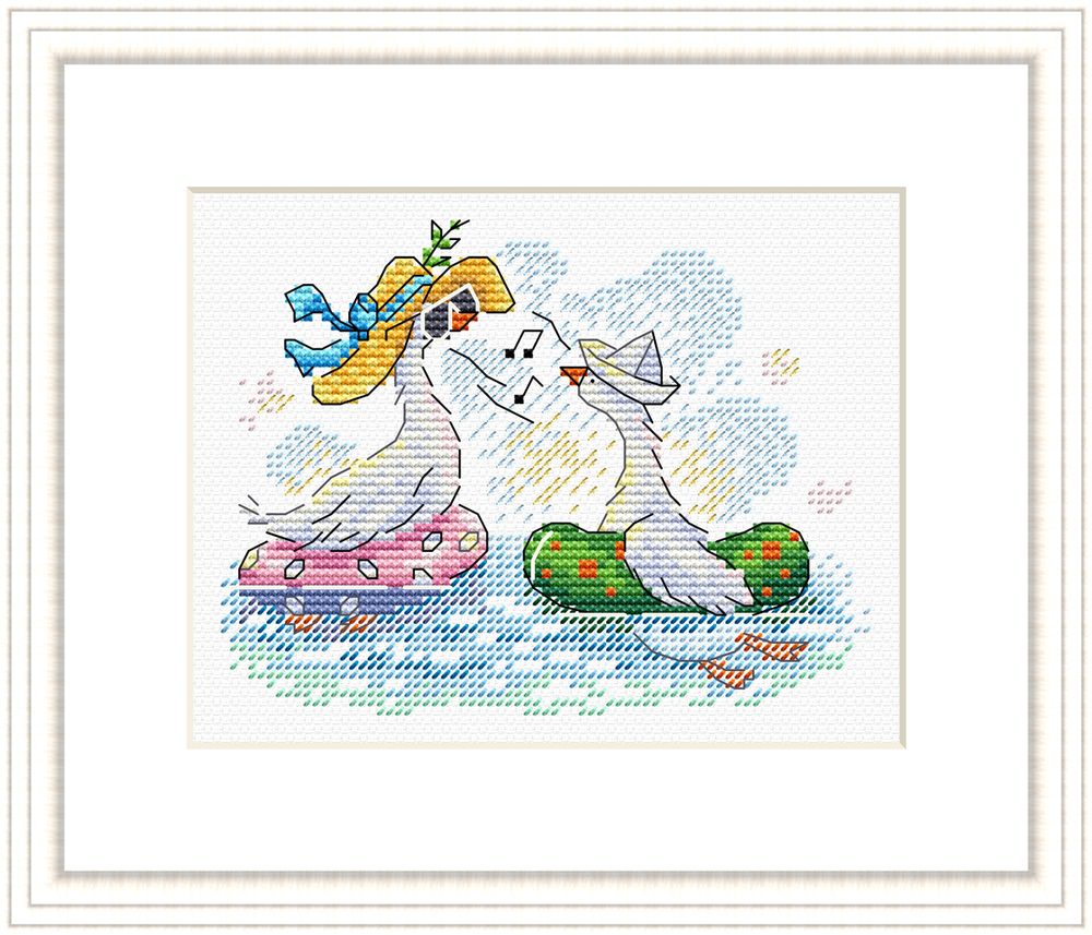 Набор для вышивания нитками МП Студия (Жар-птица), На море, 10х13 см