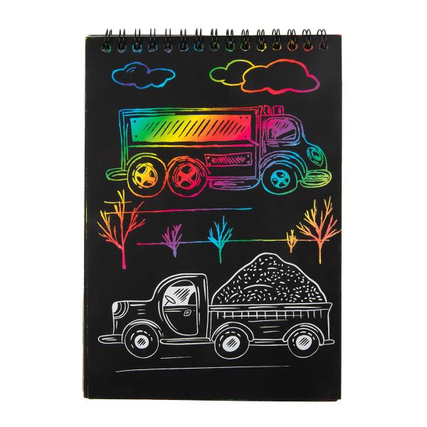 Набор для творчества Гравюра-блокнот Транспорт, 14х20 см, Hobbius GHPB-04