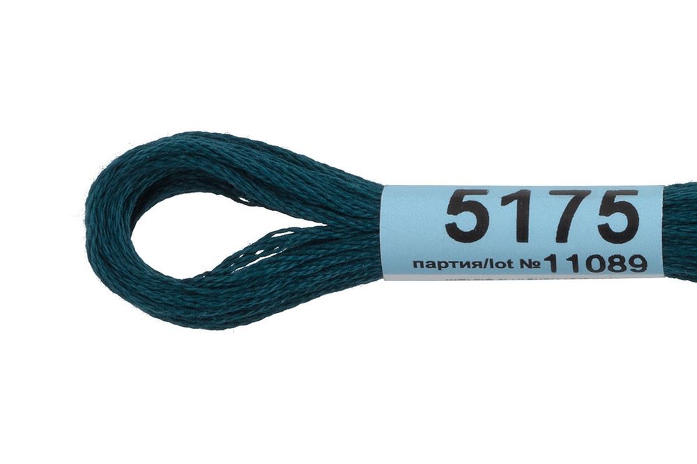 Мулине Gamma 100% хлопок, цв.5175 т.т.мор.волна, 24 мотка по 8 метров