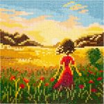 Алмазная (кристальная) мозаика Фрея, На закате, 17х17 см