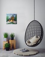 Алмазная (кристальная) мозаика Фрея ALPD-256, на подрамнике Загадочный дом в лесу, 40х40 см