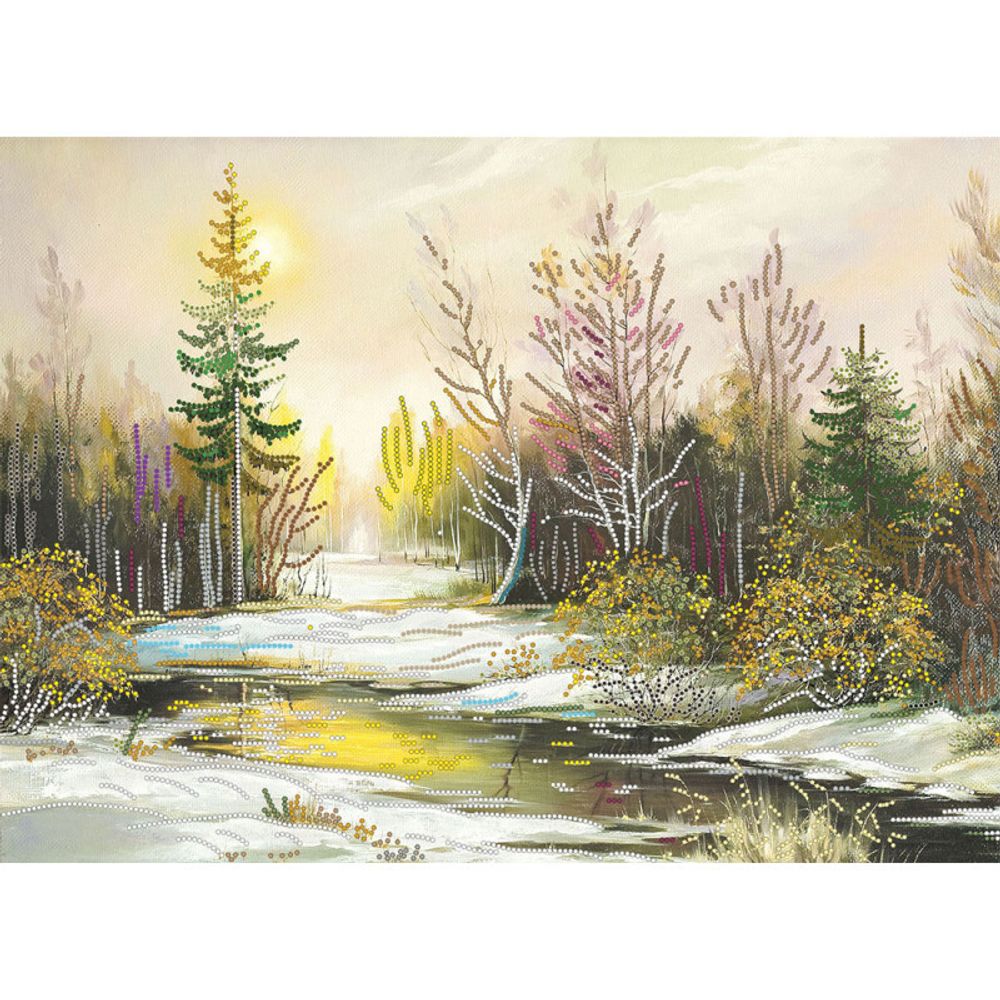 Рисунок на шелке Матренин Посад 37х49 - 4232 Морозный восход