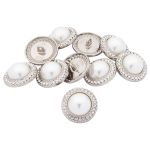 Пуговицы на ножке 36L=23 мм, металл, Silver (серебристый), 10 шт, MP15