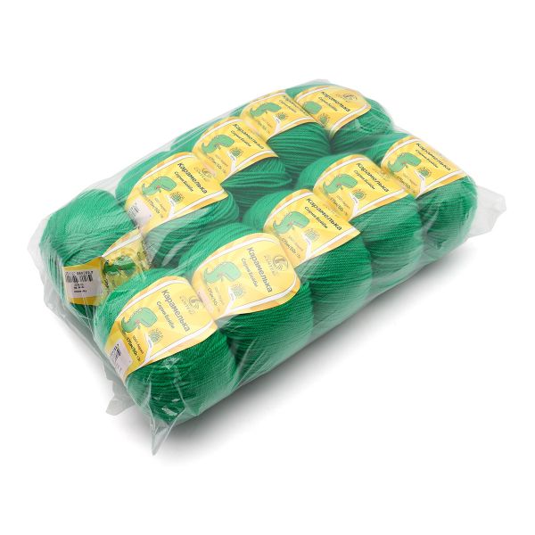 Пряжа Камтекс Карамелька / уп.10 мот. по 50 г, 175 м, 044 трава