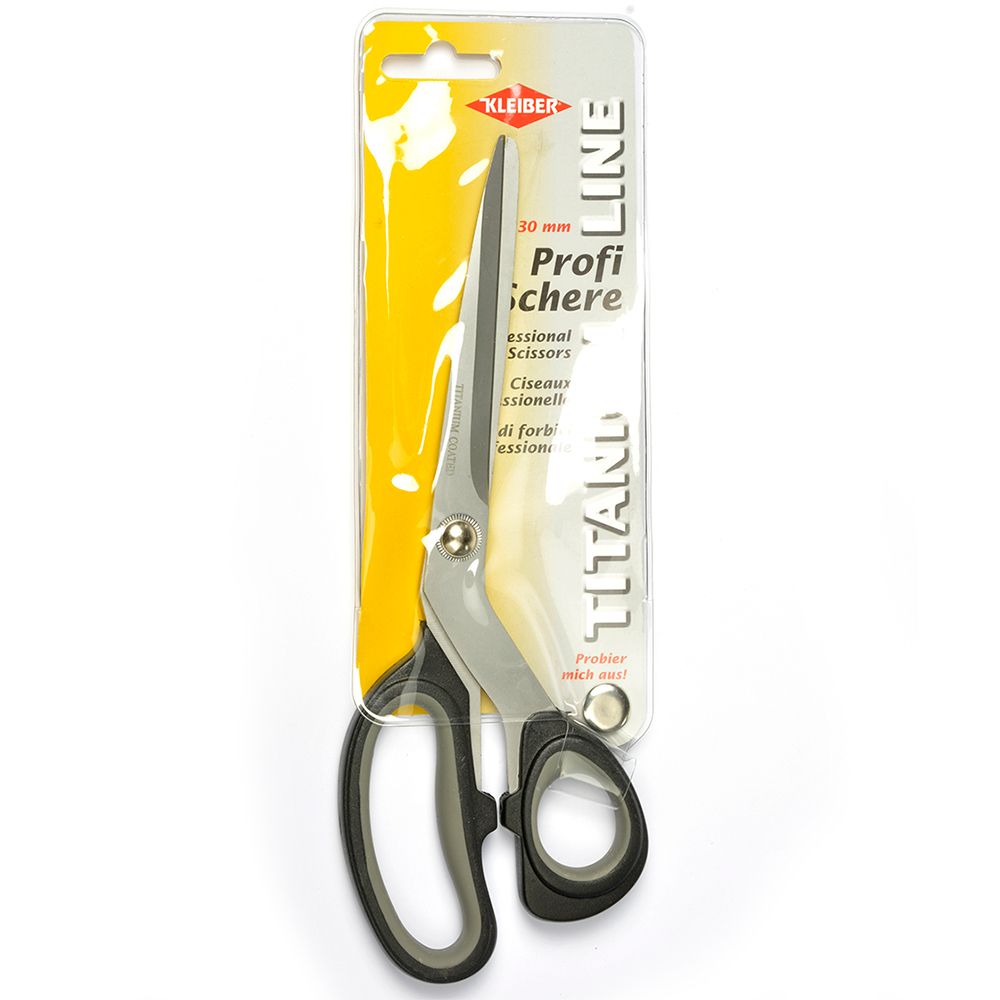 Ножницы портновские бытовые 23 см, Титаниум, серый/черный, Kleiber