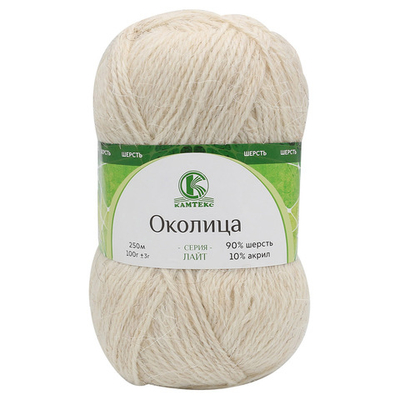 Пряжа Камтекс Околица / уп.5 мот. по 100 г, 250 м, 205 белый